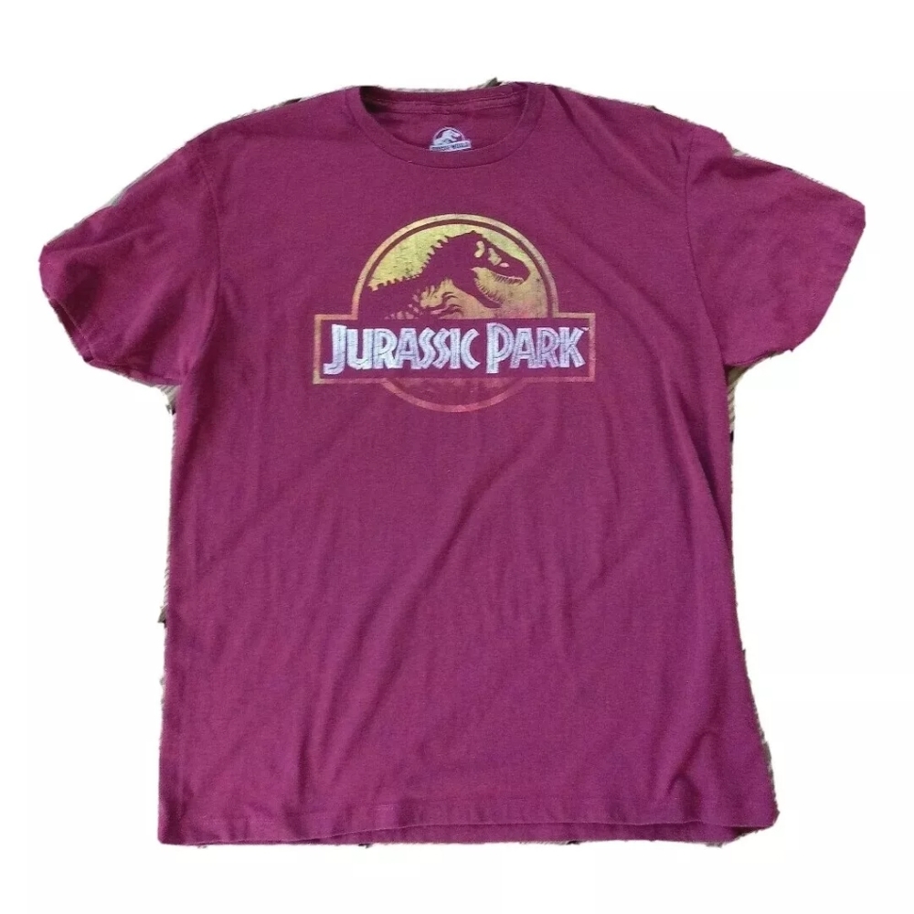 Jurassic Park Graphic Tee Burgundy SS XL